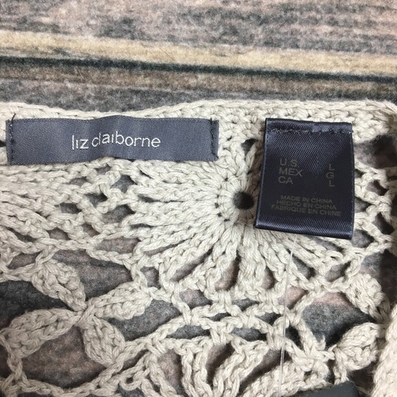 Liz Claiborne Floral Cardigan Size Large - Picture 4 of 8